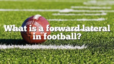 What is a forward lateral in football?