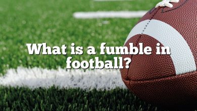 What is a fumble in football?