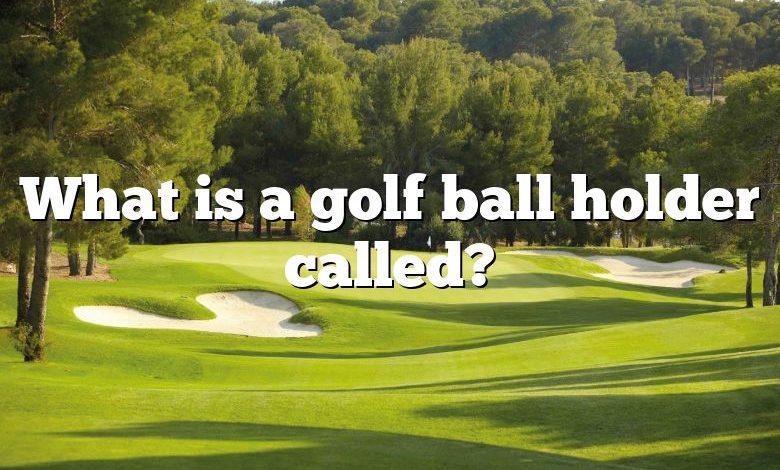 What is a golf ball holder called?