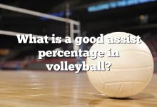 What is a good assist percentage in volleyball?