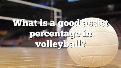 What is a good assist percentage in volleyball?