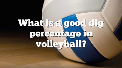 What is a good dig percentage in volleyball?