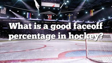 What is a good faceoff percentage in hockey?