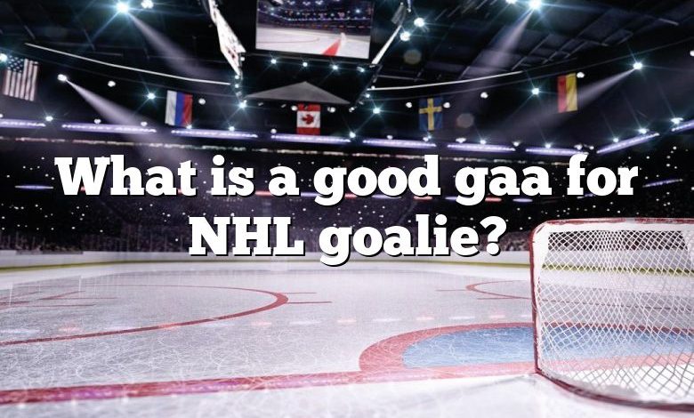 What is a good gaa for NHL goalie?
