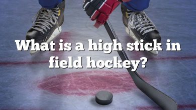 What is a high stick in field hockey?