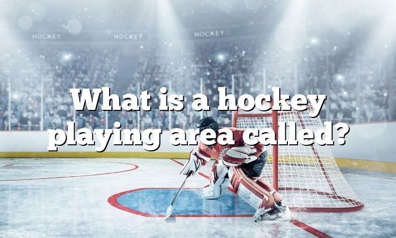 What is a hockey playing area called?