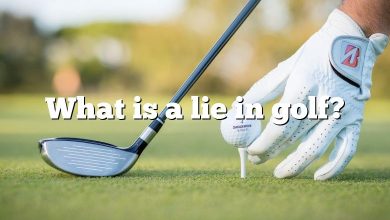 What is a lie in golf?