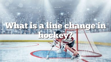 What is a line change in hockey?