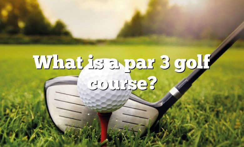 What is a par 3 golf course?