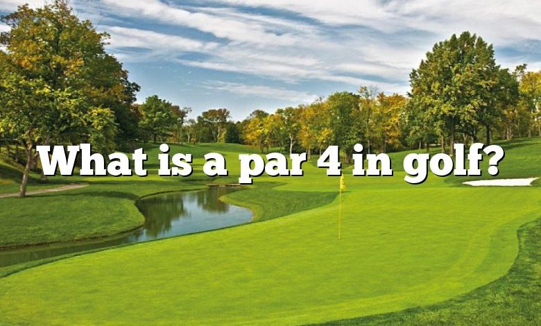 What is a par 4 in golf?