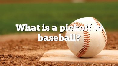 What is a pickoff in baseball?