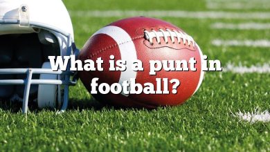 What is a punt in football?