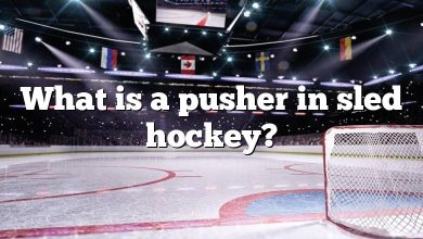 What is a pusher in sled hockey?
