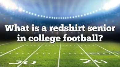 What is a redshirt senior in college football?