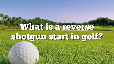 What is a reverse shotgun start in golf?