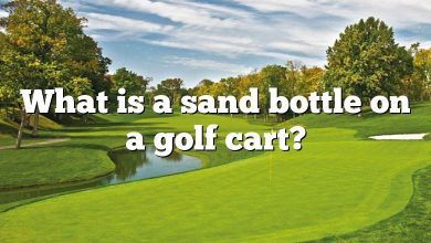 What is a sand bottle on a golf cart?