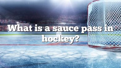 What is a sauce pass in hockey?