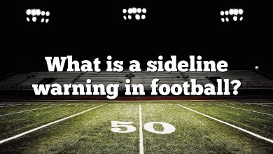 What is a sideline warning in football?