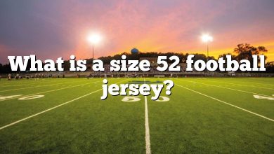 What is a size 52 football jersey?