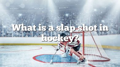 What is a slap shot in hockey?