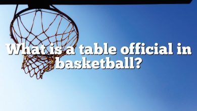 What is a table official in basketball?