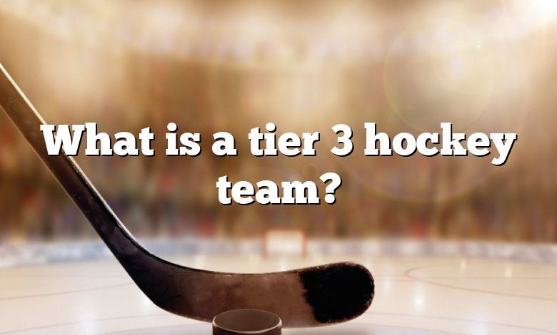 What is a tier 3 hockey team?