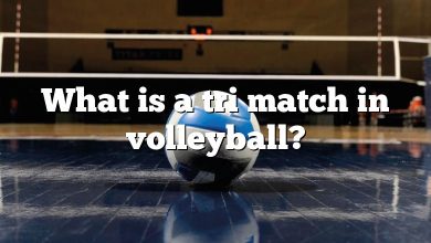 What is a tri match in volleyball?