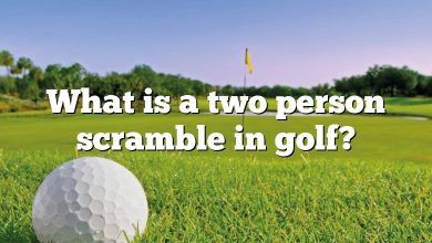 What is a two person scramble in golf?