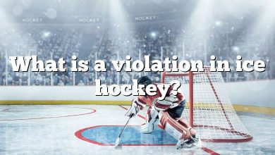 What is a violation in ice hockey?
