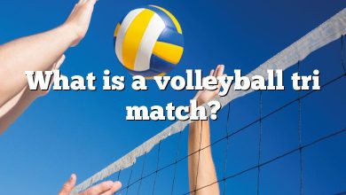 What is a volleyball tri match?