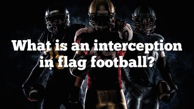 What is an interception in flag football?