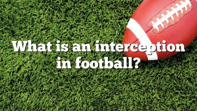 What is an interception in football?