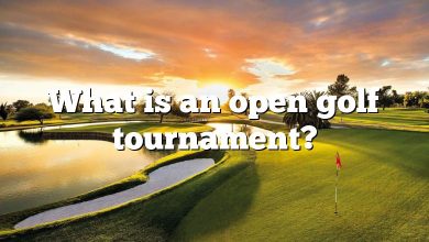 What is an open golf tournament?