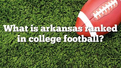 What is arkansas ranked in college football?