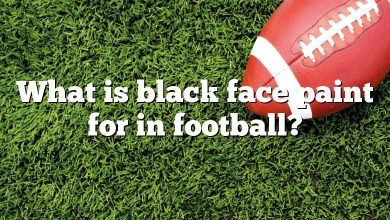 What is black face paint for in football?