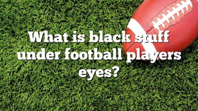 What is black stuff under football players eyes?