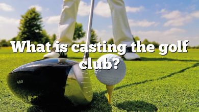 What is casting the golf club?