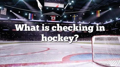 What is checking in hockey?