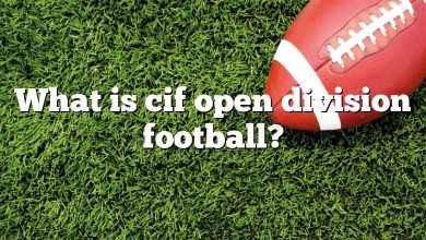 What is cif open division football?