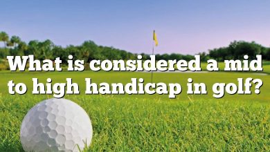 What is considered a mid to high handicap in golf?
