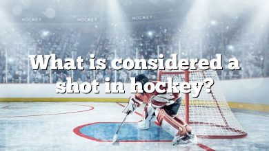 What is considered a shot in hockey?