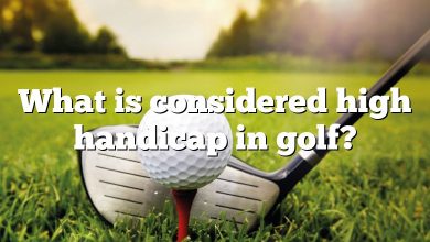 What is considered high handicap in golf?