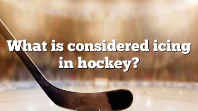What is considered icing in hockey?