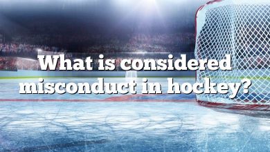 What is considered misconduct in hockey?