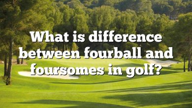 What is difference between fourball and foursomes in golf?