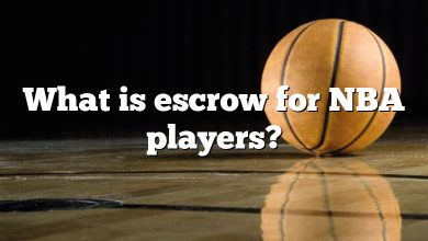 What is escrow for NBA players?