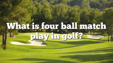 What is four ball match play in golf?