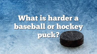 What is harder a baseball or hockey puck?
