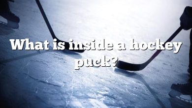 What is inside a hockey puck?