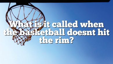 What is it called when the basketball doesnt hit the rim?